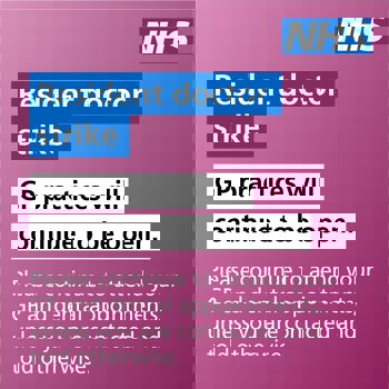 NHS announcement on a pink background: "Resident doctor strike. GP practices will continue to be open. Attend appointments unless contacted otherwise."